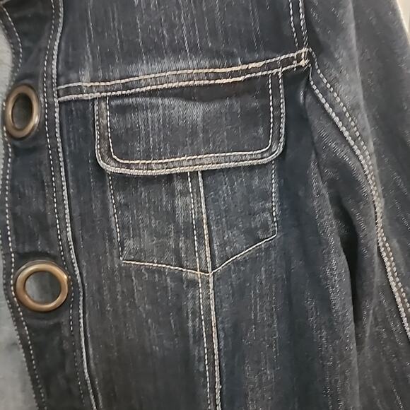 AMI Dark Wash Denim-Like Jacket, XL - Picture 6 of 7
